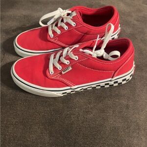 Vans Bold Red Sneakers with White Accents